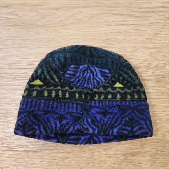Patagonia Vintage 90’s Kids Size Medium Beanie Hat Fleece Cap Youth Retro Aztec - Picture 5 of 8